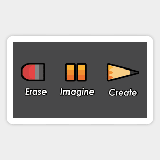 Erase Imagine Create Magnet